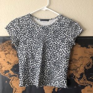 Brandy Melville leopard print crop too